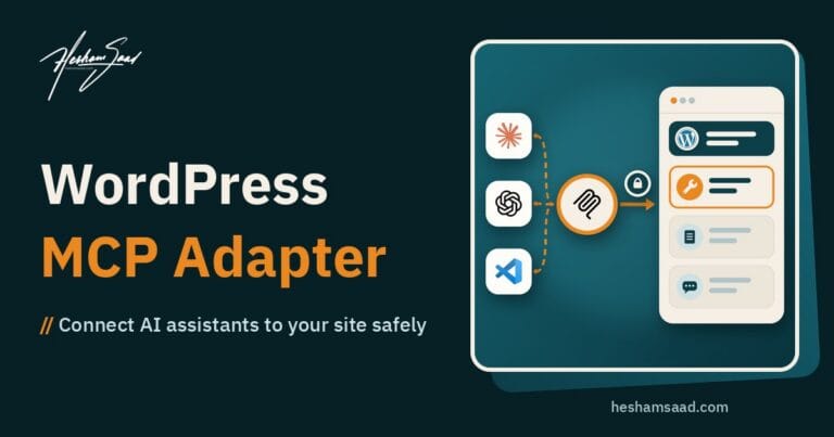 Connecting AI assistants to WordPress with the MCP Adapter: Claude, OpenAI and VS Code linked through the MCP connector and a secure login to a WordPress site's abilities