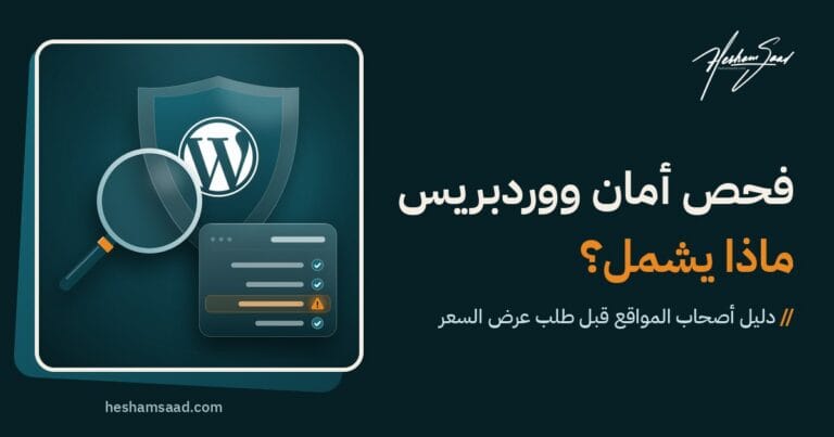 رسم توضيحي لفحص أمان موقع ووردبريس: فحص الموقع بحثا عن الثغرات والإضافات القديمة والبرمجيات الخبيثة